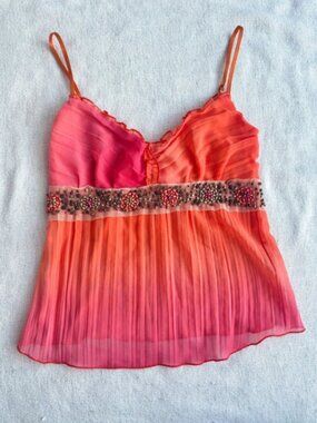 Retro Y2K Morgan Fairycore Beaded Top